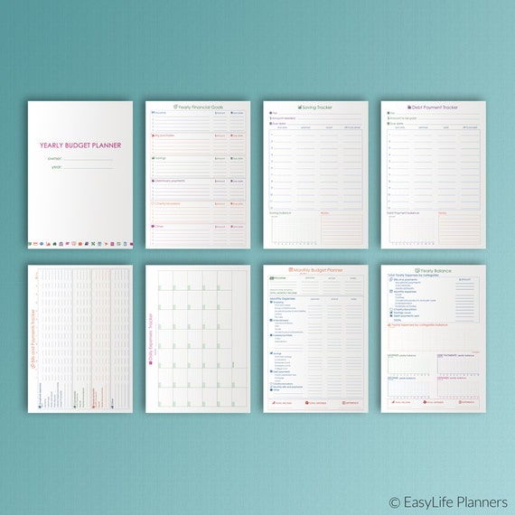 budget printable planner a4 monthly budget binder financial etsy