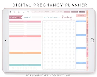 Pregnancy Planner, Digital Planner, Goodnotes template, Pregnancy planner, Pregnancy journal, Pregnancy diary.