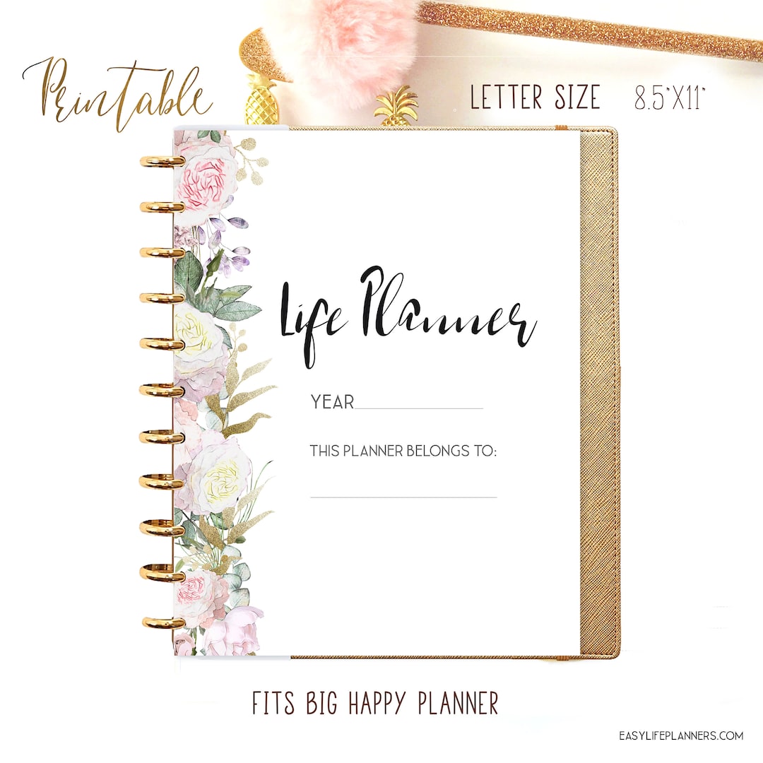 Life Planner Printable Made to Fit Big Happy Planner Inserts Daily ...
