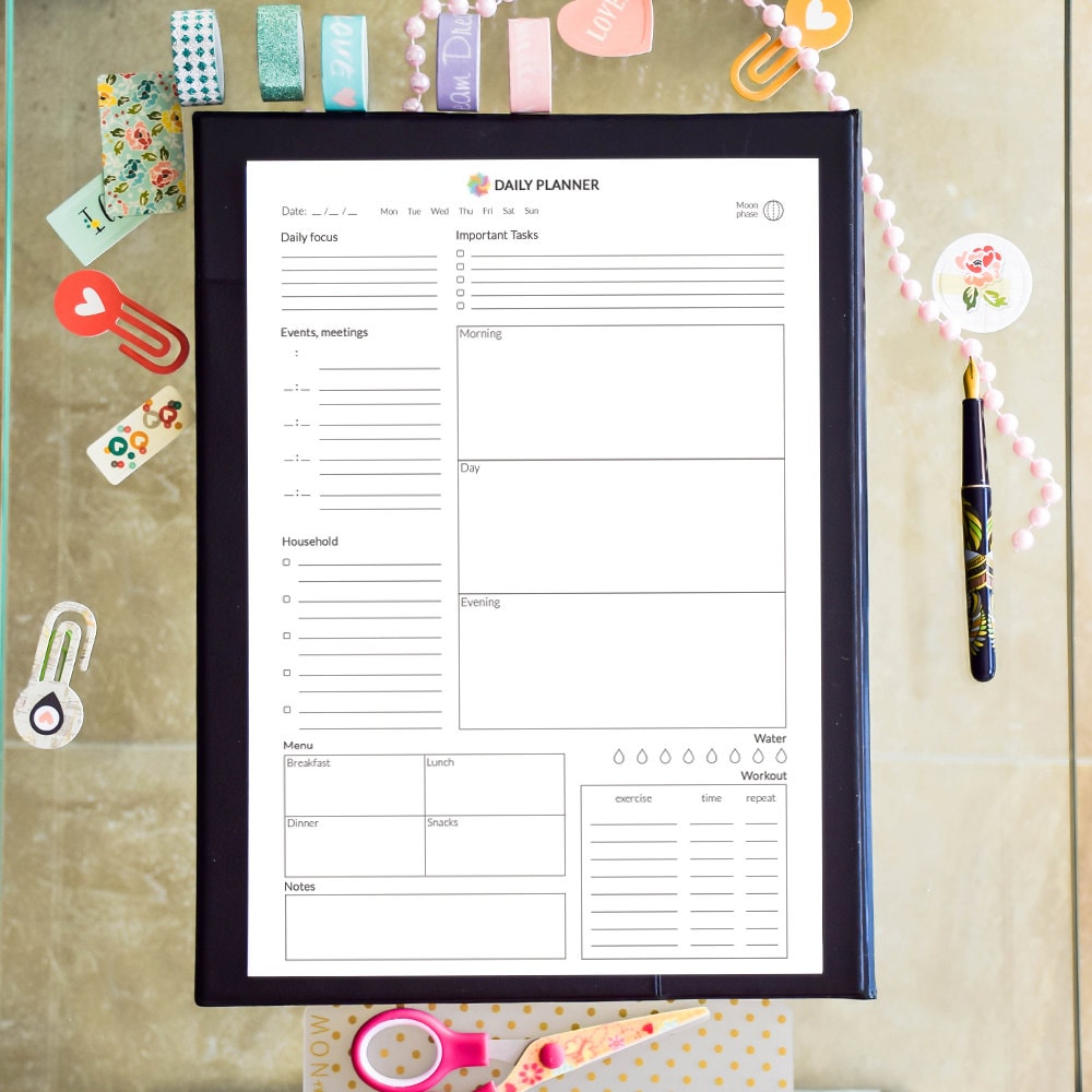 Each day Planner Printable In direction of Do listing Binder inserts, Everyday picture relating to Full Focus Planner Pdf Download identify Each day Planner Printable Towards Do listing Binder inserts, Each day