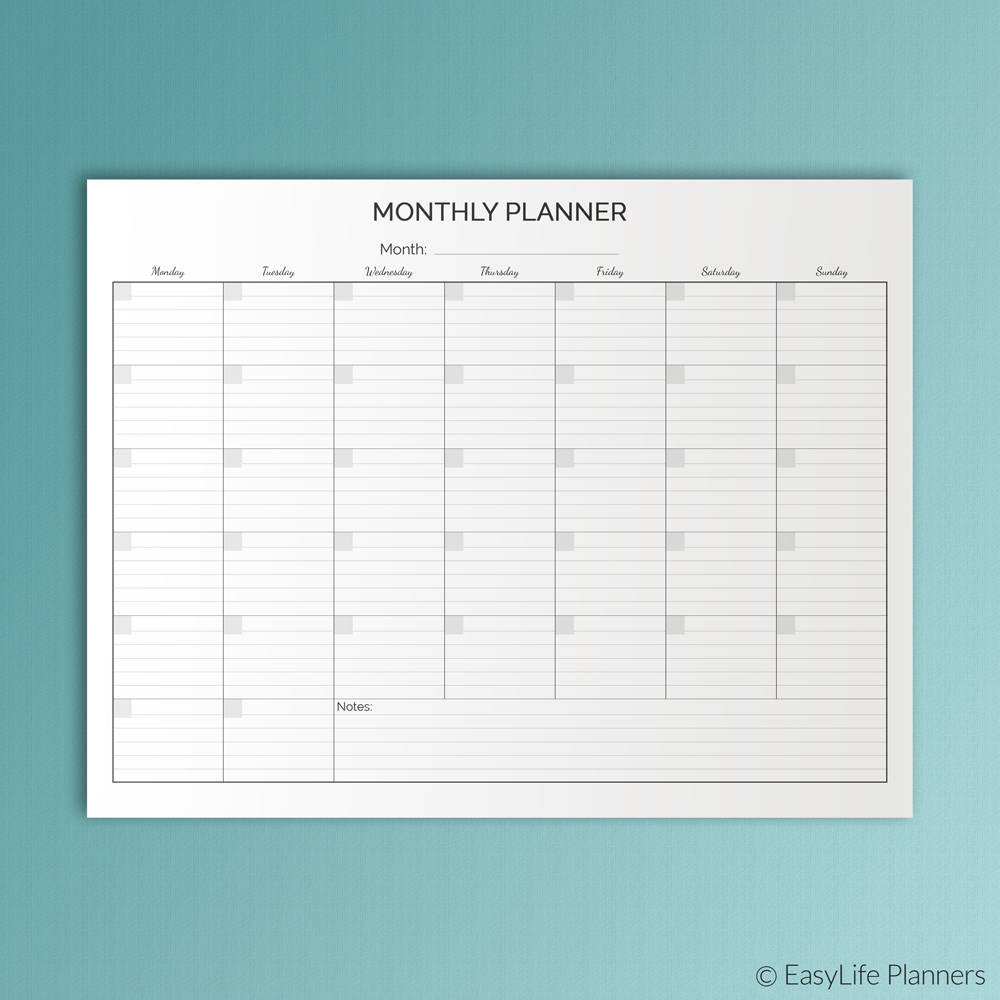 monthly planner classic happy planner 2021 printable monthly calendar