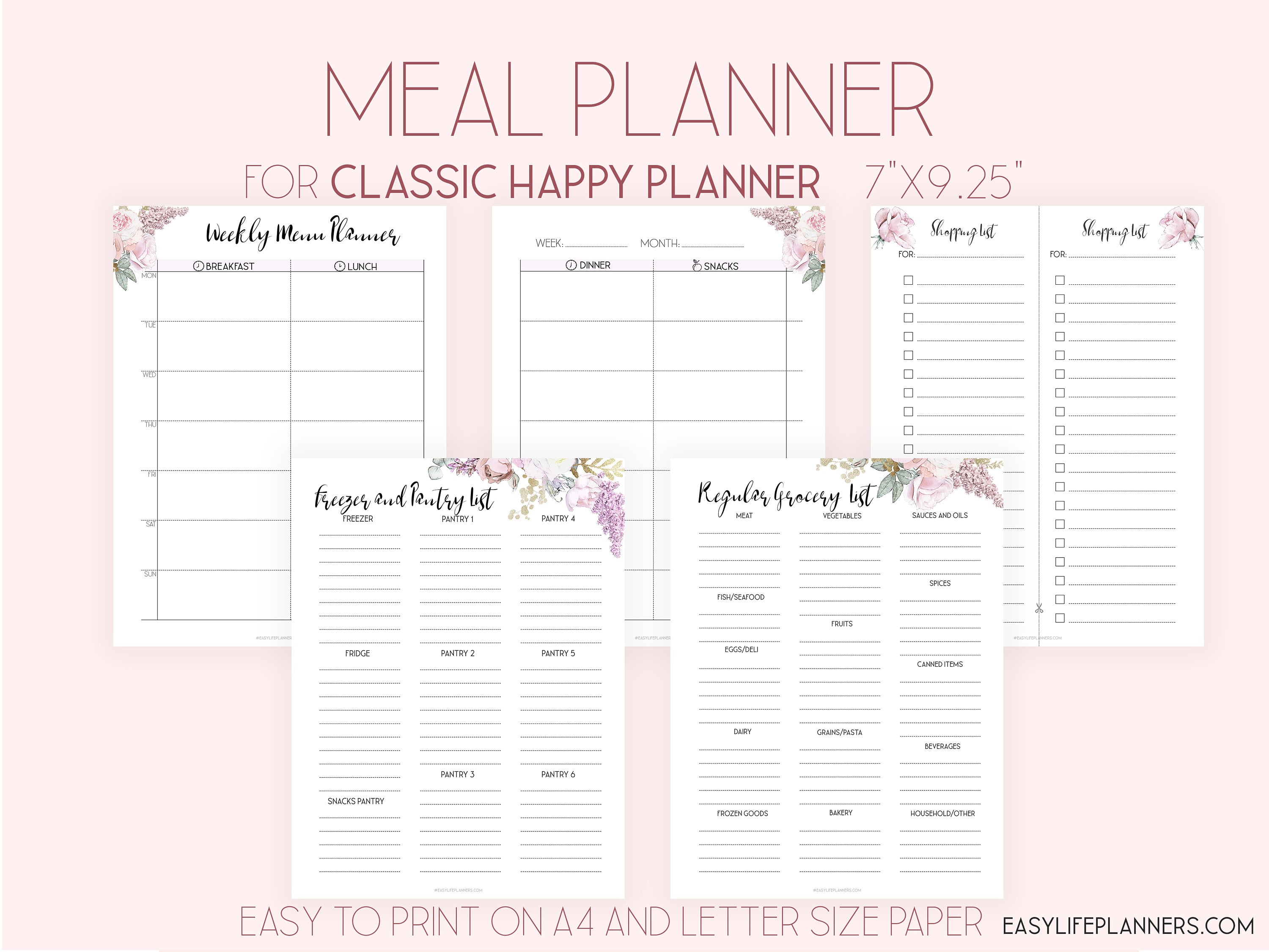 Happy planner meal planner printable - expertfity