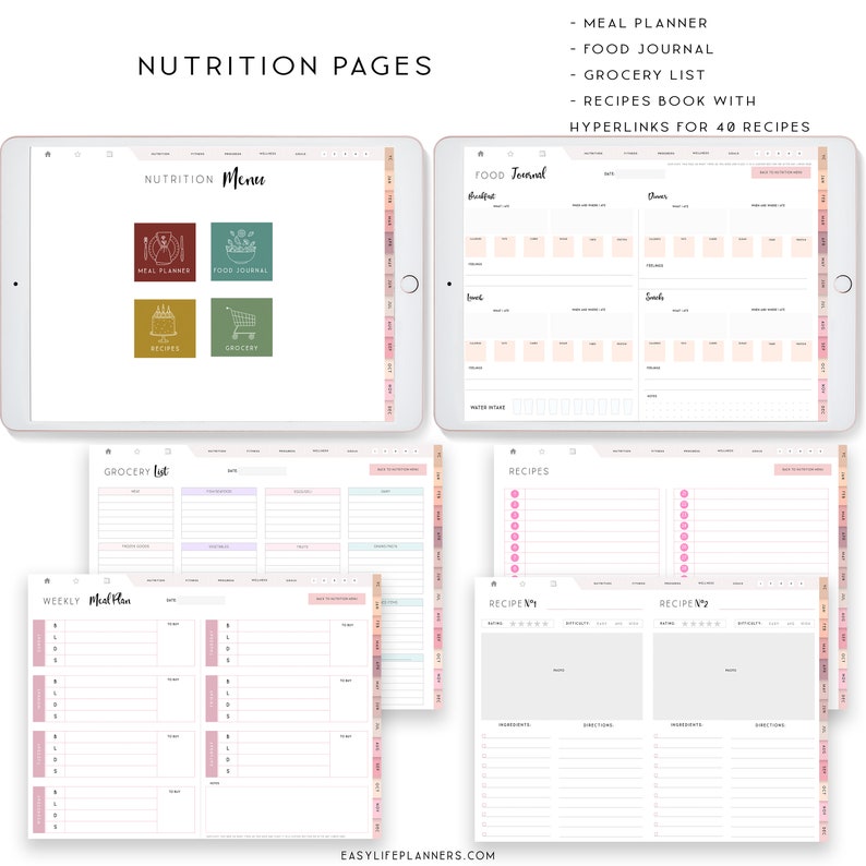 Digital Wellness Planner for iPad, Notability Planner, XODO Planner, Goodnotes Planner, Habit Tracker image 7