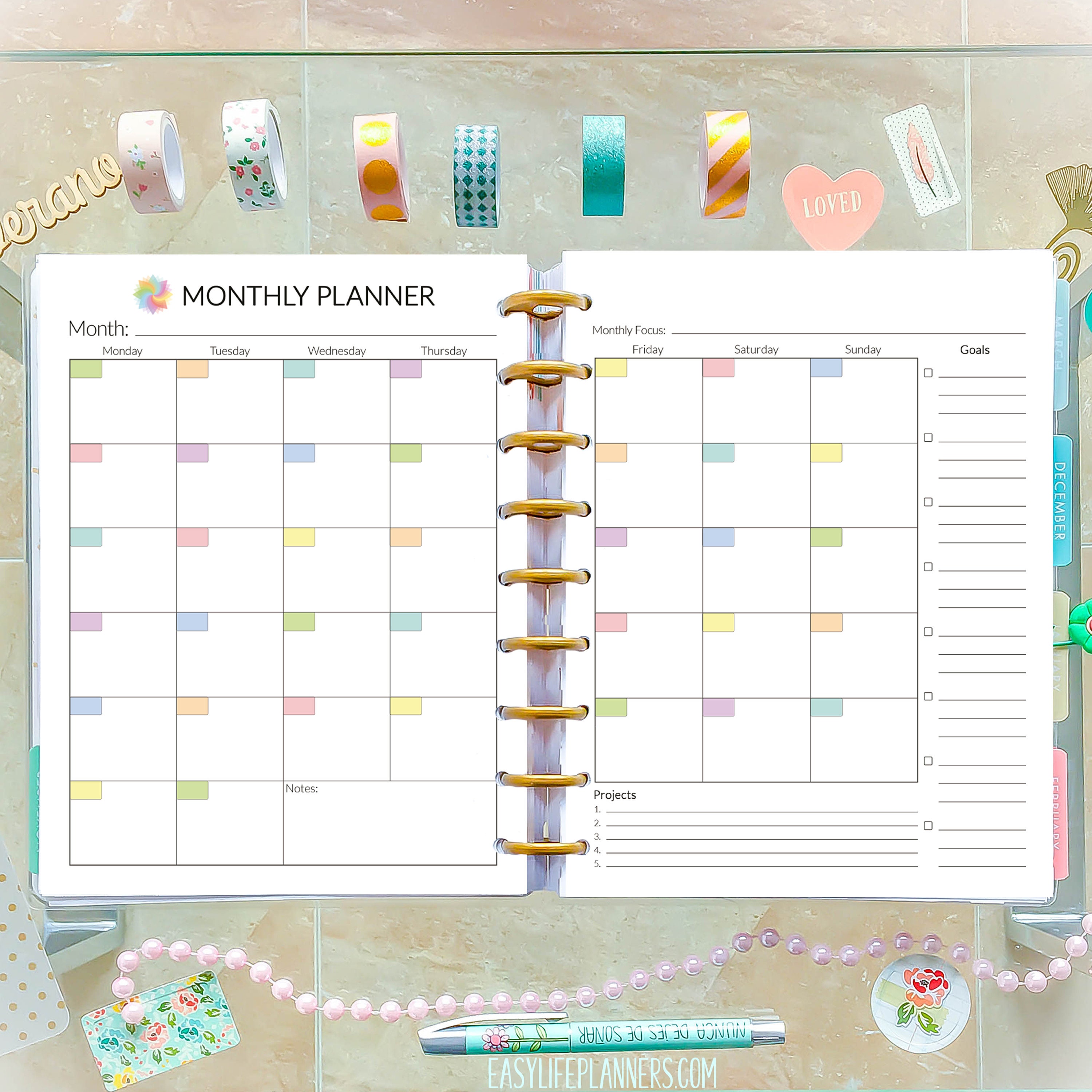 monthly-planner-printable-happy-planner-inserts-7-x-9-month-etsy