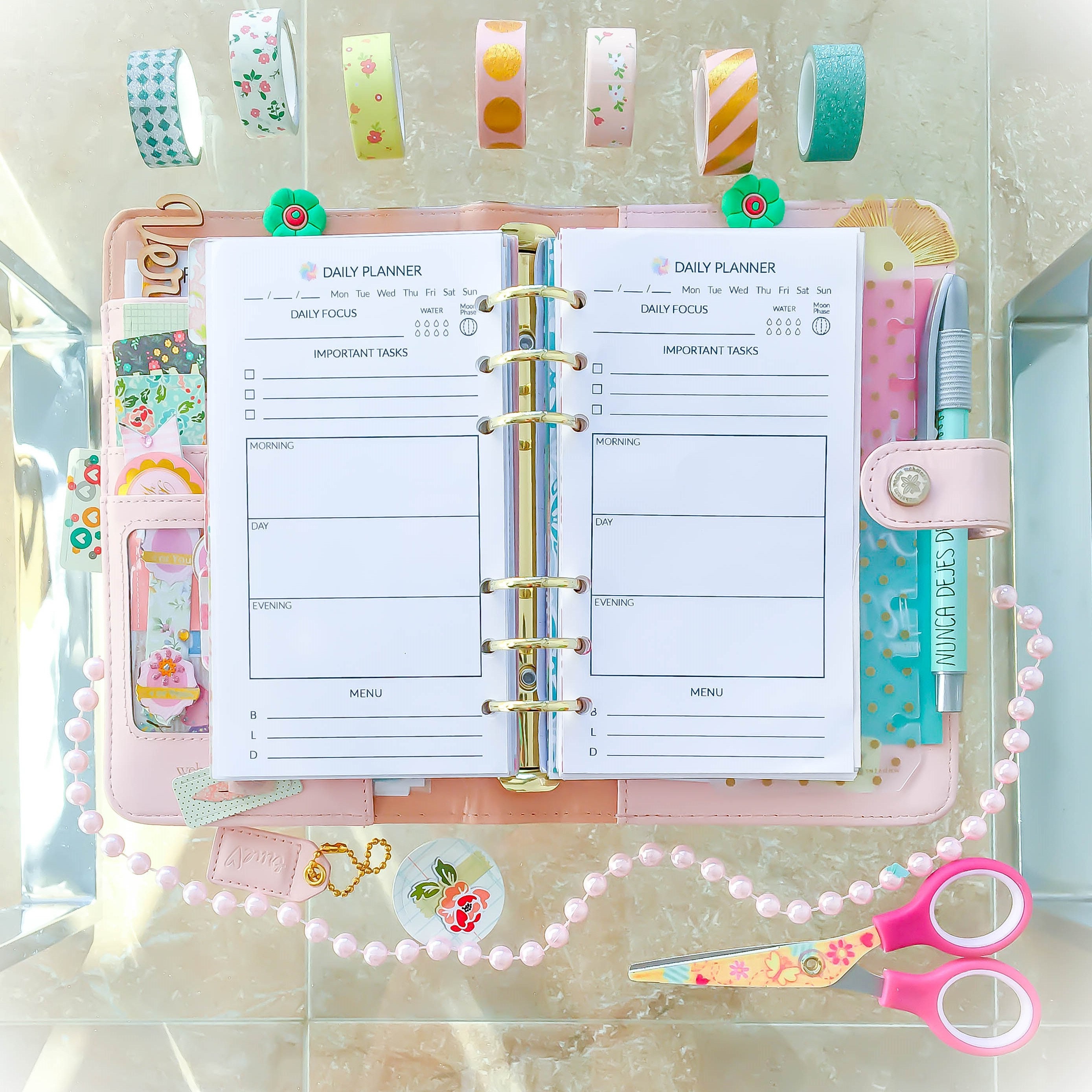 Daily Planner Pages Filofax personal refill Personal size Etsy