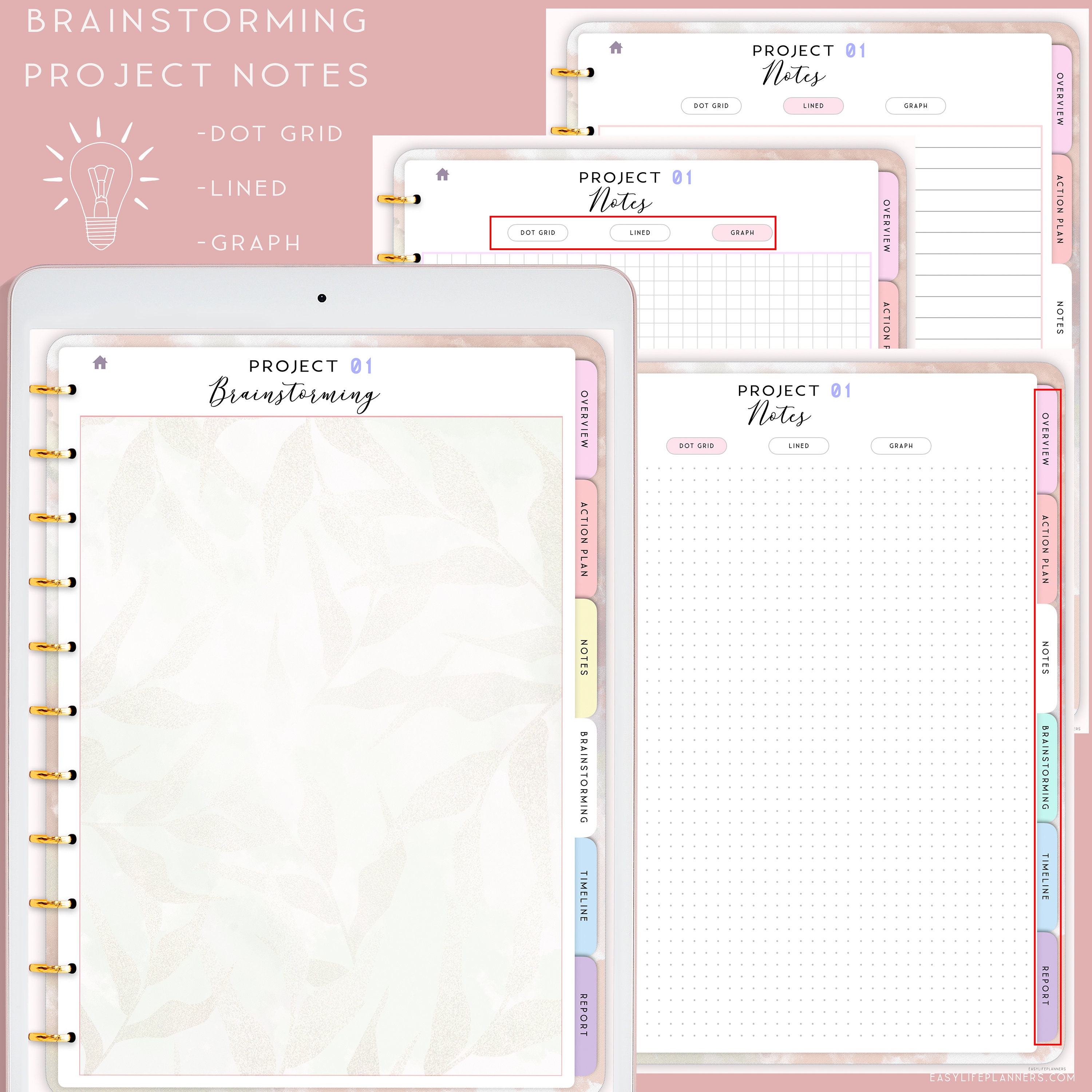 Project Planner Digital for iPad, Notability Planner, Goodnotes