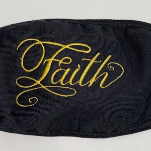 Faith Embroidered Face Mask. Worship Face Mask. Sunday Service Face Mask. Church Service Face Mask.