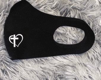 Christian Cross Face Mask: Cotton Washable Faith Mask