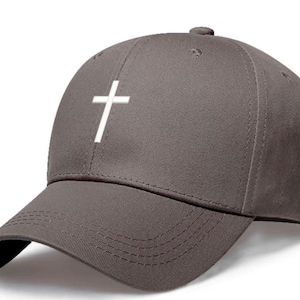 Christian Cross Men and Women Cap. Cross Embroidery Unisex Adjustable Cotton Caps.  Men Dad Hats Snapback. Women Cap.