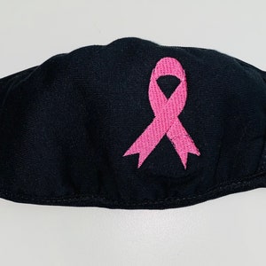 Breast Cancer Awareness Face Mask, Embroidered Breast Cancer Ribbon, Embroidered Face Mask, breast Cancer Face Mask.