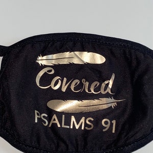 Unisex Face Mask. Psalms 91. Lightweight Two Layer Cotton Washable Face Mask. Reusable Face Mask. Summer Cotton Face Mask. Psalms 91.