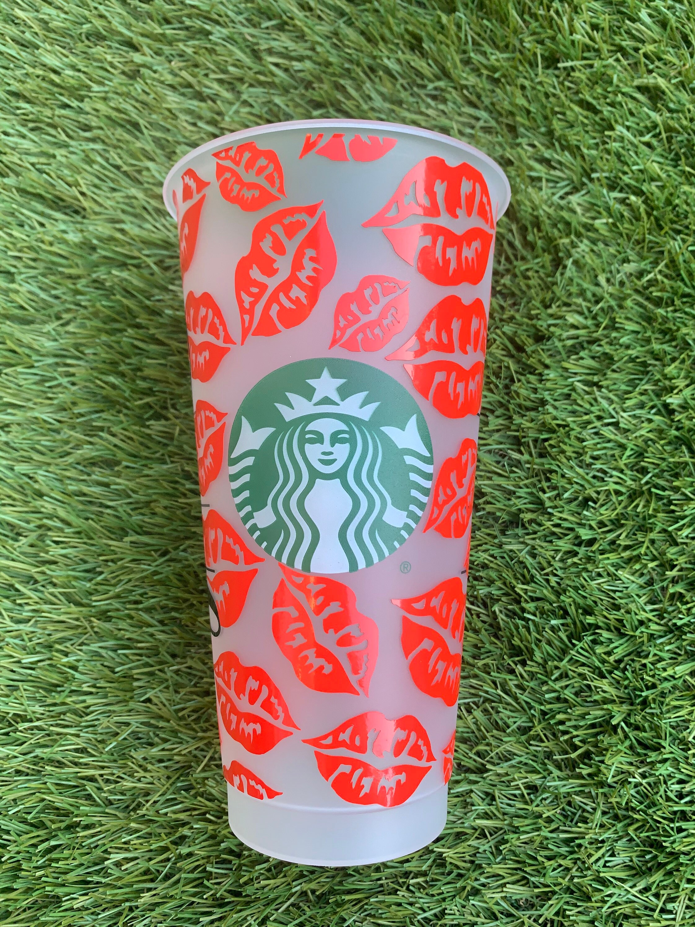 Lips Full Wrap Starbucks Cup Etsy