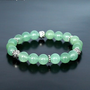 Genuine Aventurine Bracelet, Aventurine bead, Green Crystal Stone, Crystal Healing, Prosperity, Success Balance Negativity, Anti Anxiety