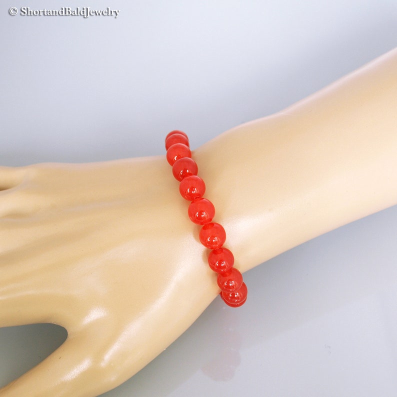AAA Genuine Red Jade Bracelet Natural Sun Red Jade Crystal Etsy