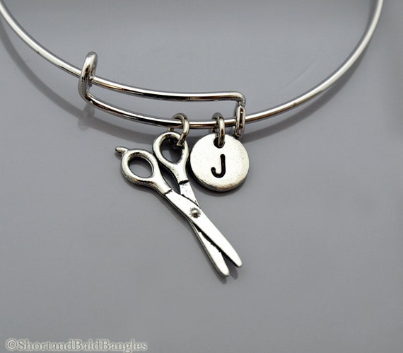 Scissors Charm Bangle Scissors Bracelet Hair Stylist Etsy