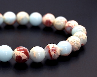 Bracciale in vero diaspro, diaspro Aqua Terra, pietra preziosa naturale di diaspro imperiale blu ghiaccio, cristalloterapia, sollievo dallo stress, stabilità e tranquillità