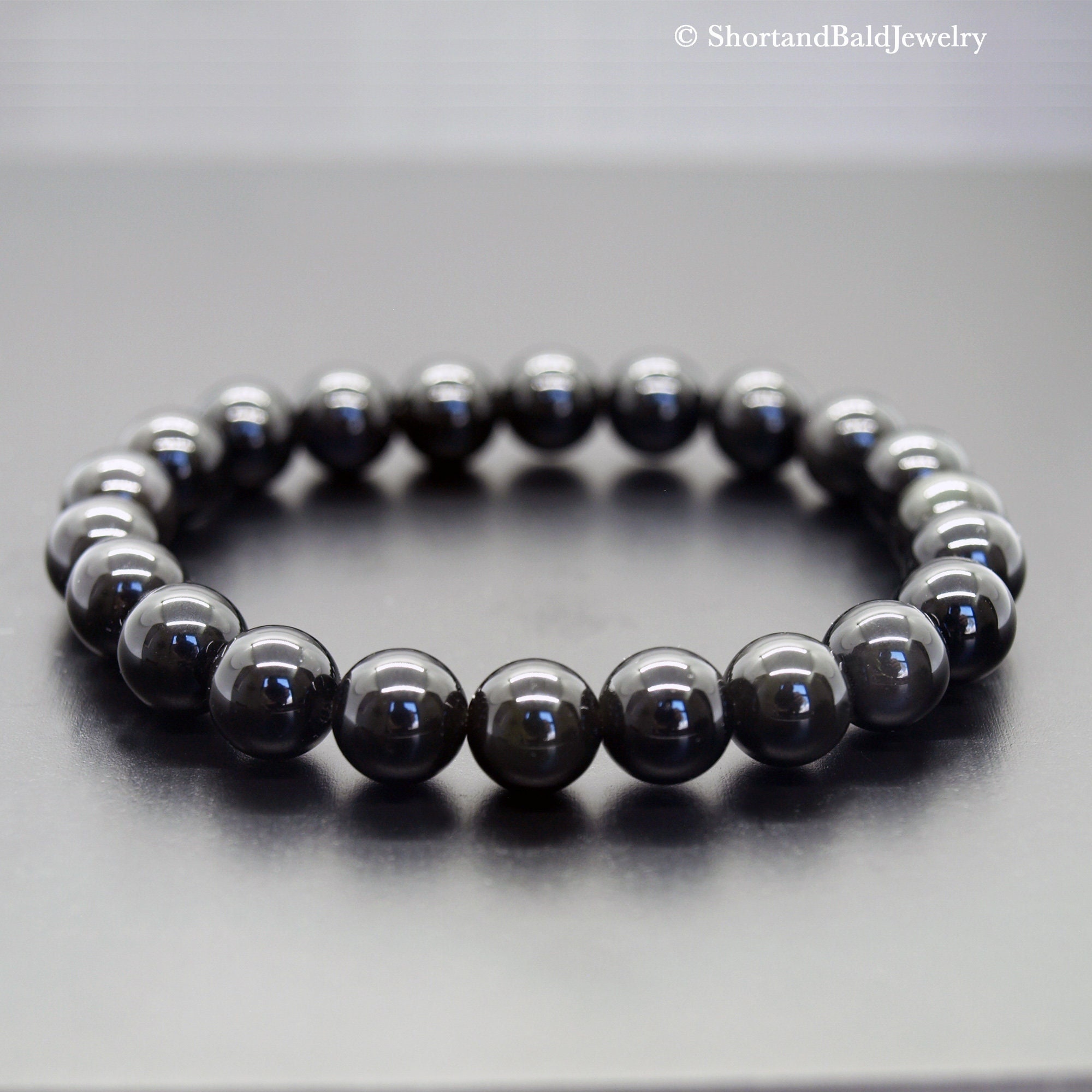 Genuine black 2024 obsidian bracelet