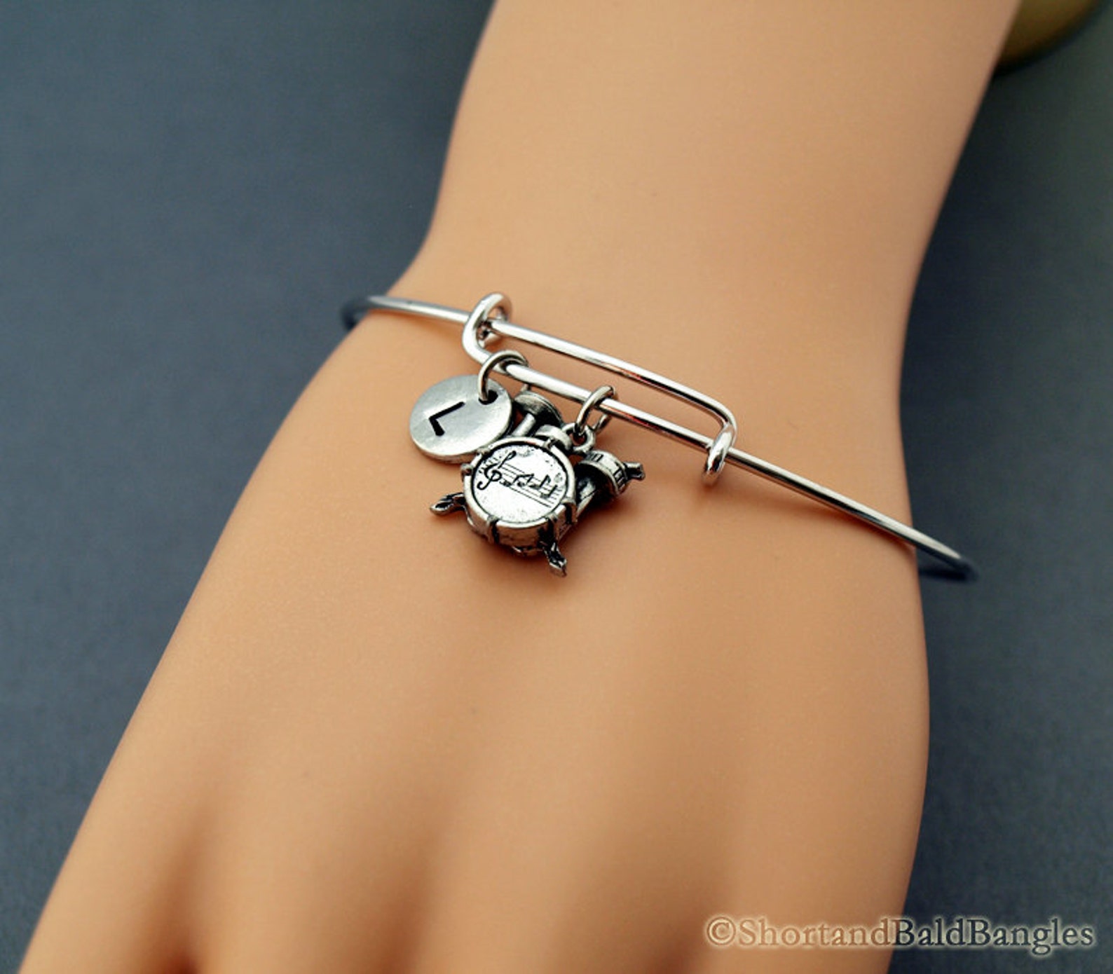 Drums Bangle Drum Bracelet Drum Charm Jewelry Drummer Etsy