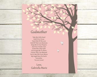 Baptism Gift For Godmother | Personalized Gift For Godparents | Christening Gift For Godmother | Personalized Godparent Gift - 32677G
