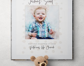 Personalized Baptism Gift for Baby, baptism gift ideas, christening present for niece, from godmother, from godparents to goddaughter, print