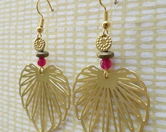 Boucles d'oreilles "Feuilles dorées"