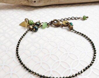 Oil bead chain bracelet#15