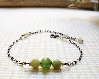 Bracelet "vert olive"