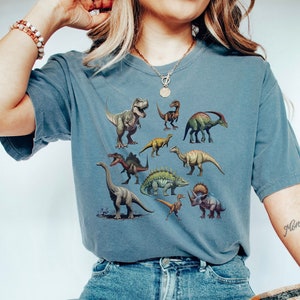 Adult Dinosaur Shirt Weird Tshirt Trex Tshirt Dark Academia Tee Paleontologist Shirt Comfort Colors Aesthetic Dinosaur Velociraptor Shirt