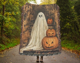 Halloween Blanket, Woven Blanket, Woven Throw Blanket, Woven Tapestry, Extra Large Wall Art, Tapestry Blanket, Woven Wall Hanging, Gothic