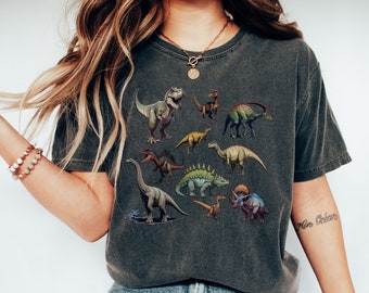 Dinosaur Shirt, Comfort Colors Graphic Tee, Prehistoric Dino Lover Gift
