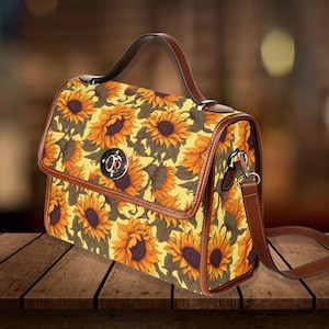 Sunflower Bag October Crossbody Pumpkin Spice Gift for Fall Lovers Autumn Sunflower Purse Sunflower Tote Bag Floral Handbag
