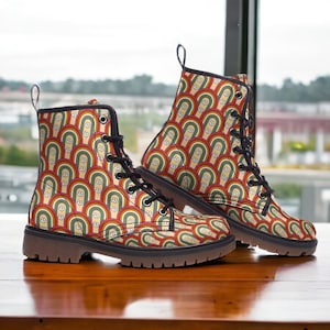Combat Boots, Dark Cottagecore Boots, Vegan Leather, Classic Boot, Rainbow Pride, Boho Boots, Woodland Witch Boot, Faecore Boots,