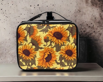 Sunflower Gifts, Lunch Bag For Women, Lunch Box Cute, Lunch Bag Insulated, Cute Cottagecore Bag, Sunflower Bag, Sunflower Gift