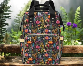 Windeltasche, Windeltasche, Rucksack, Geschenk für Baby, Pilztasche, Canvas Rucksack, Babyrucksack, Babywindeltasche, Babypartygeschenk, Laptoptasche