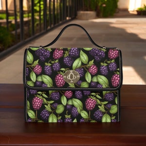 Cartable, sac bandoulière en toile, sac à main Moody, sac fourre-tout, sac bandoulière, sac de fruits, sac à main d'été, sac mûres, sac à main framboise
