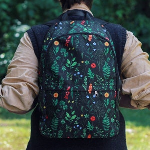 Canvas Backpack, Backpack Women, Book Backpack, Mens Laptop Backpack, Kids Floral Backpack, Back To School Backpack, Cottagecore Bag