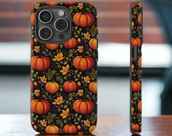 Coque de portable citrouille, coque de portable d'Halloween, coque de portable esthétique d'Halloween, coque de portable esthétique d'automne - Compatible avec tous les iPhone, Samsung Galaxy et Google Pixel
