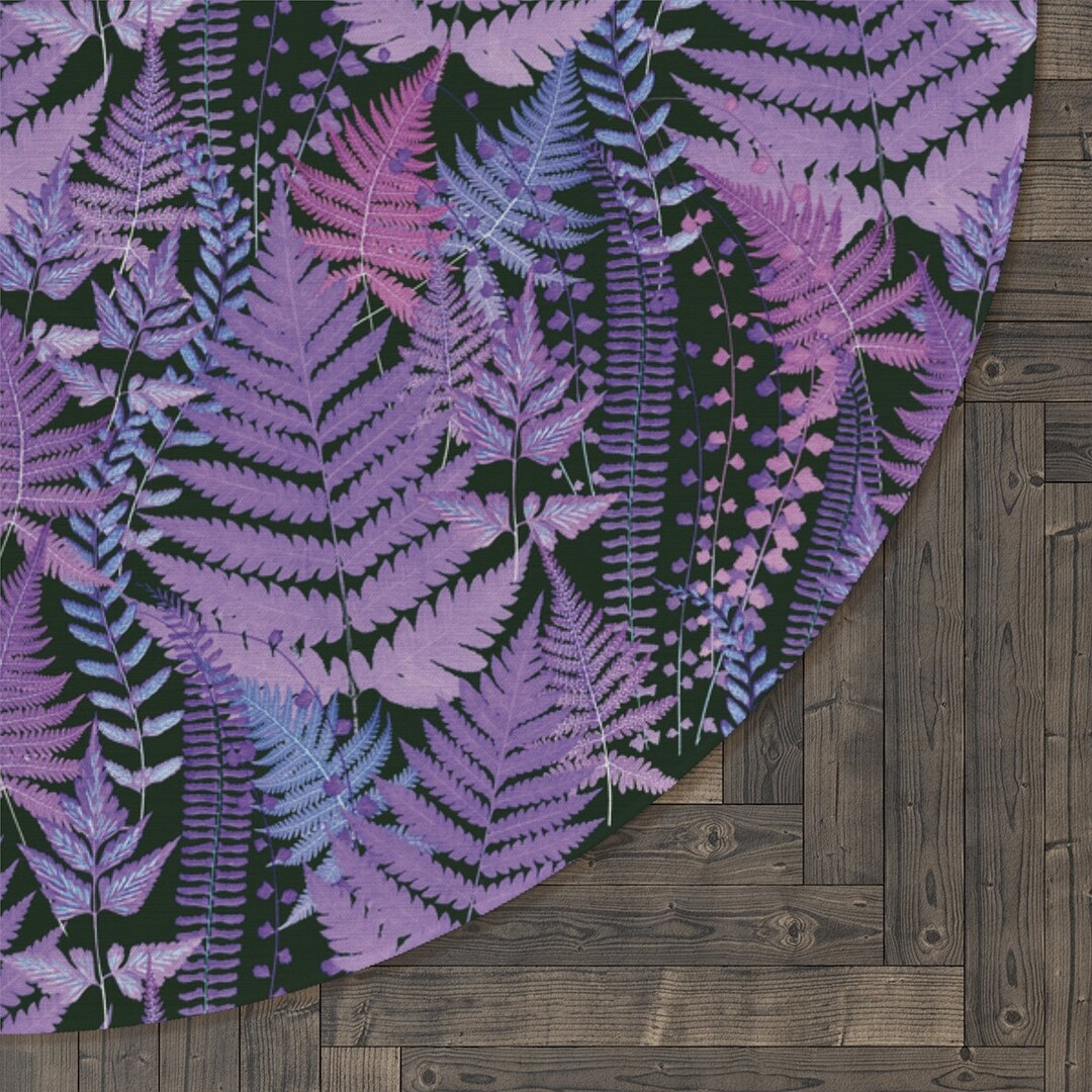 Small Round Forest Rug Forest Rug, Round Rug, Cottagecore Round Rug, Trippy Rug, Forestcore ...
