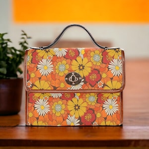 Sac à fleurs tendance, cartable, sac bandoulière en toile, sac à main à fleurs rétro, sac fourre-tout, sac bandoulière, sac original, sac à main d'été