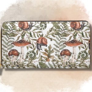 Cartera con forma de hongo del bosque de helechos