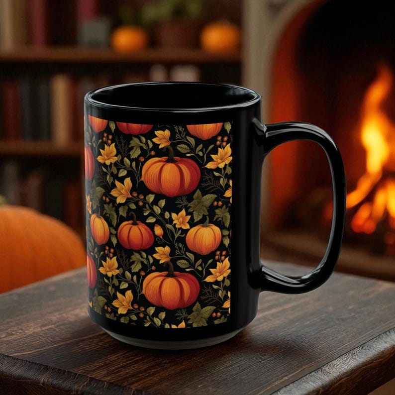 Fall Mug, Cute Pumpkin Mug, Fall Coffee Mug, Cute Fall Gift, Its Fall Yall, Fall Vibes, Cute fall mug, Fall Decor, Rustic Vintage Fall Feel image 3