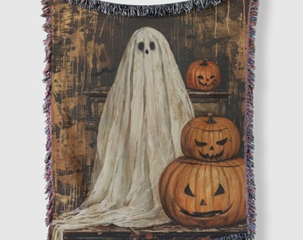 Halloween Blanket, Woven Blanket, Woven Throw Blanket, Woven Tapestry, Extra Large Wall Art, Tapestry Blanket, Woven Wall Hanging, Gothic
