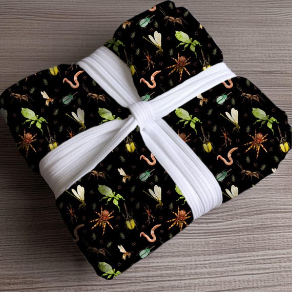 Insect Print Velveteen Plush Blanket – “Creepy Cute” Bugs Throw – Witchy Nature Gift – Entomologist Decor – Forest Witch Home Blanket