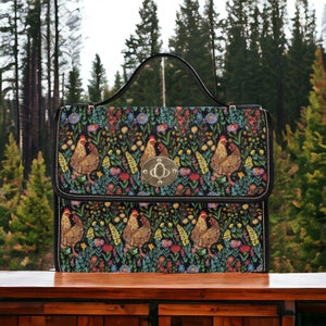 Sac à bandoulière en toile, sac à main champignon, cottagecore, sac à main, cadeau pour les amateurs de renard, sac à bandoulière pour homme, forêt enchantée, cadeau Forestcore