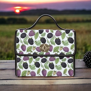 Cartable, sac bandoulière en toile, sac à main Moody, sac fourre-tout, sac bandoulière, sac de fruits, sac à main d'été, sac mûres, sac à main framboise