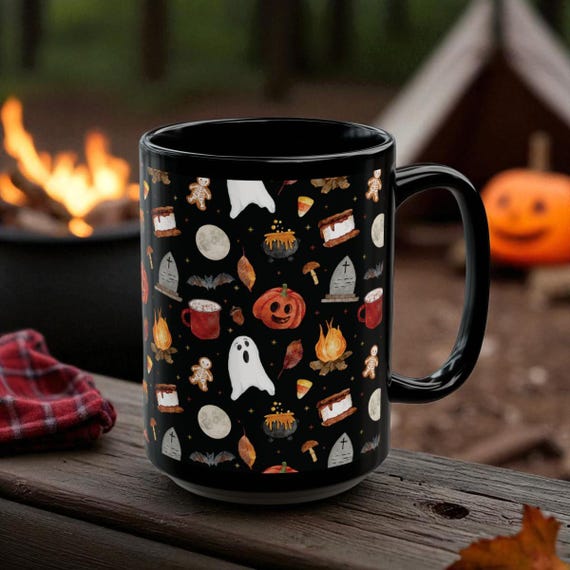 Personalized Raccoon Fall Mug - Custom Name Ceramic Coffee Cup 11oz/15oz Autumn Gift