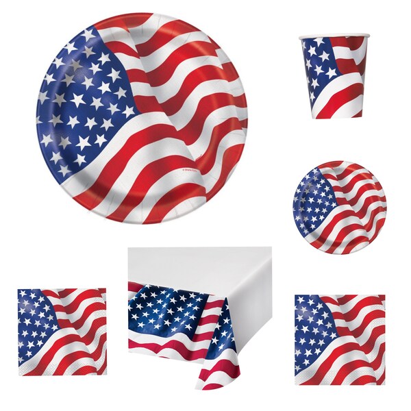 Patriotic Plates Napkins Etsy