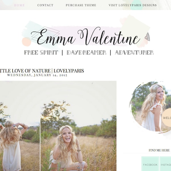 Emma-Valentine-Blogger-Vorlage