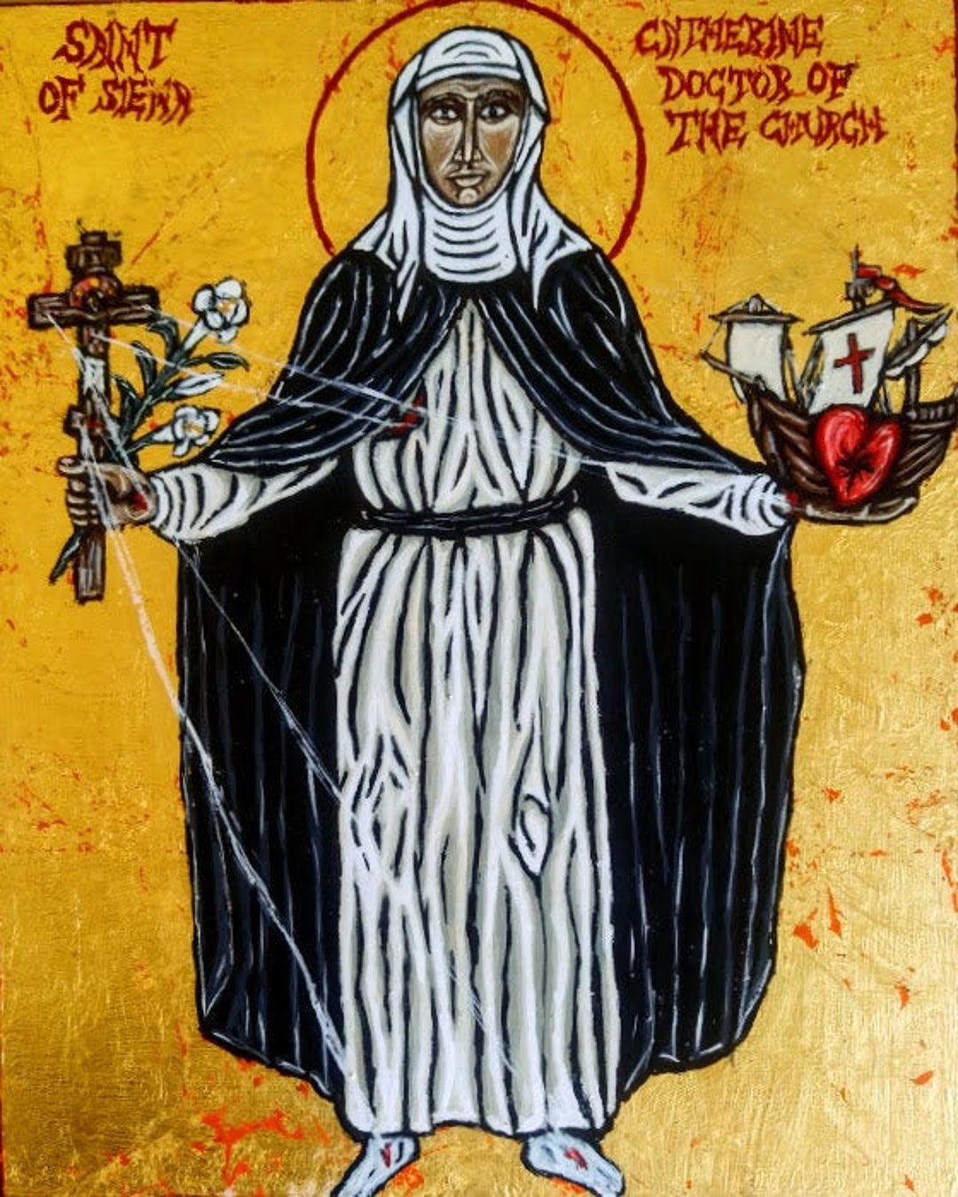 Saint Catherine of Sienna, Doctor of the Church (print) - Etsy UK