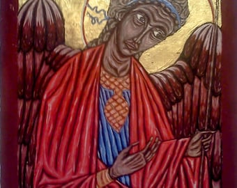 Saint Michael, Archangel half figure Orthodox icon MADE TO ORDER